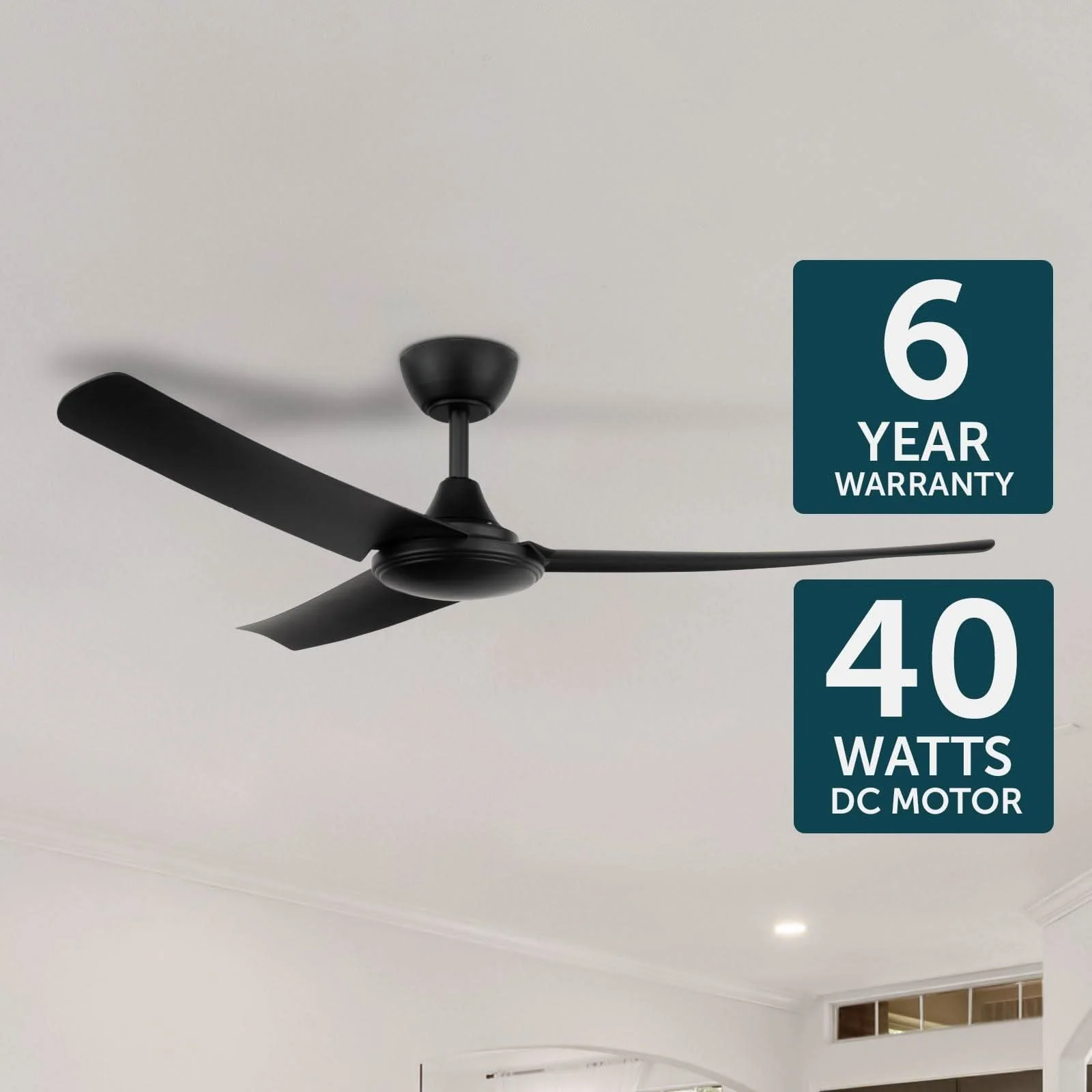 Brilliant Duque Black 132cm DC Ceiling Fan With Remote - Image 5